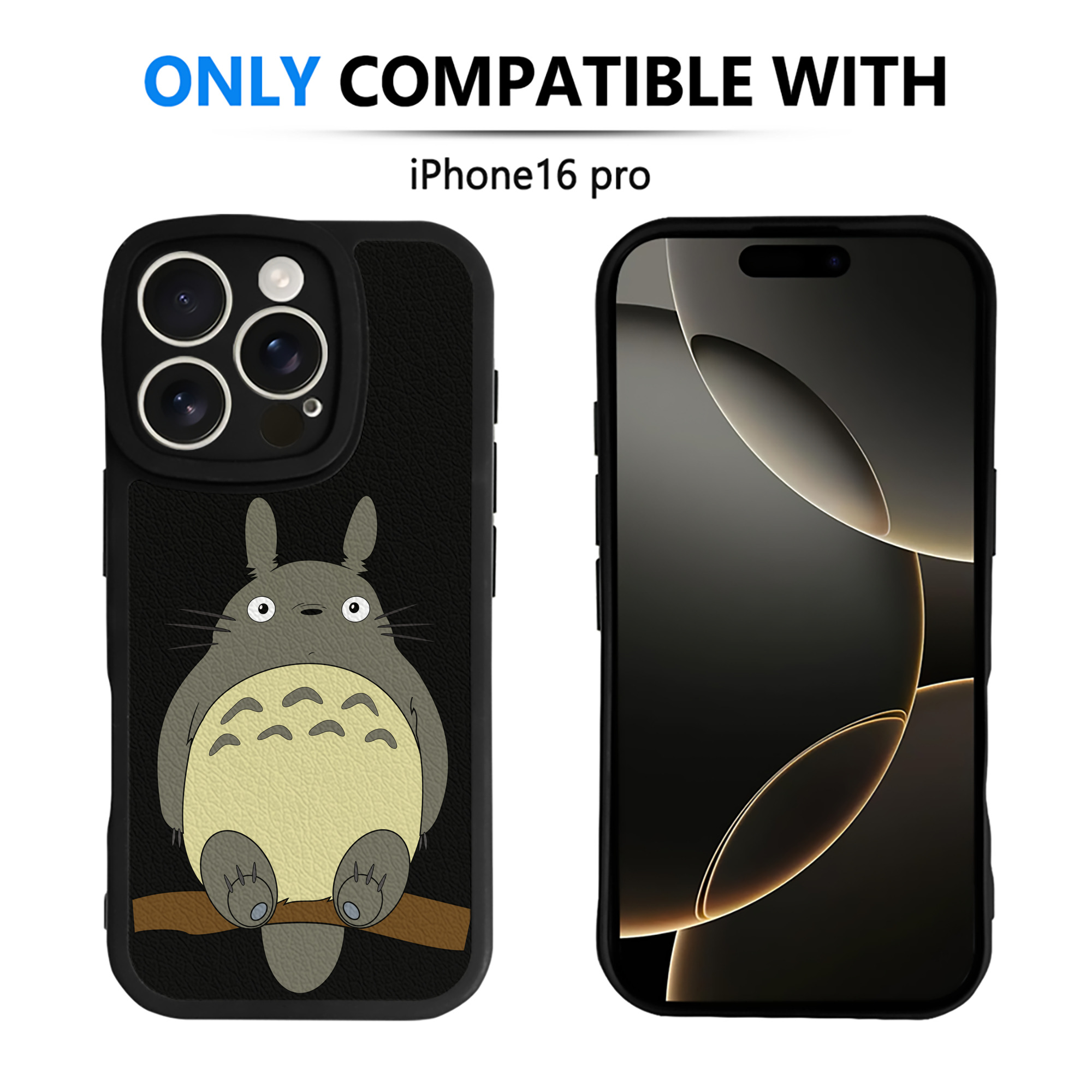 （画像用） となりのトトロ 草壁メイ 草壁サツキ My Neighbor Totoro Satsuki Kusakabe Mei Kusakabe 【iPhone 16シリーズ対応】シリコンスマホケース（レザー調） 材質：シリコン